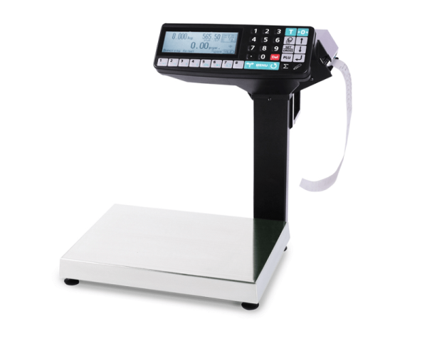 МАССА-К МК-15.2-R2P-10 Весы с печатью этикеток. Торговые. 2 экрана. Масса-К - торговое оборудование.